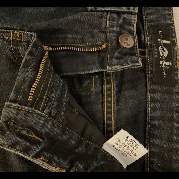 Womens LEI Low Rise Wide Flare Vintage Jeans - Picture 2 of 3